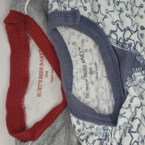 3/$30 BURT'S BEES BABY Organic Cotton Bodysuit Bundle - Picture 5 of 6